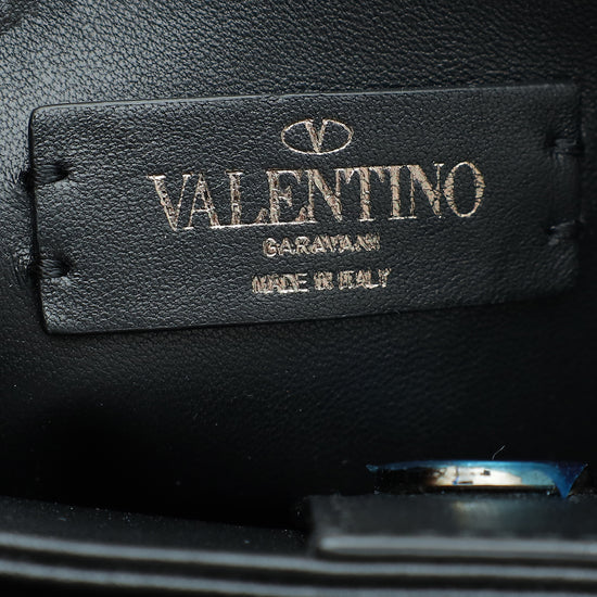 Valentino Black Roman Stud The Handle Small Bag
