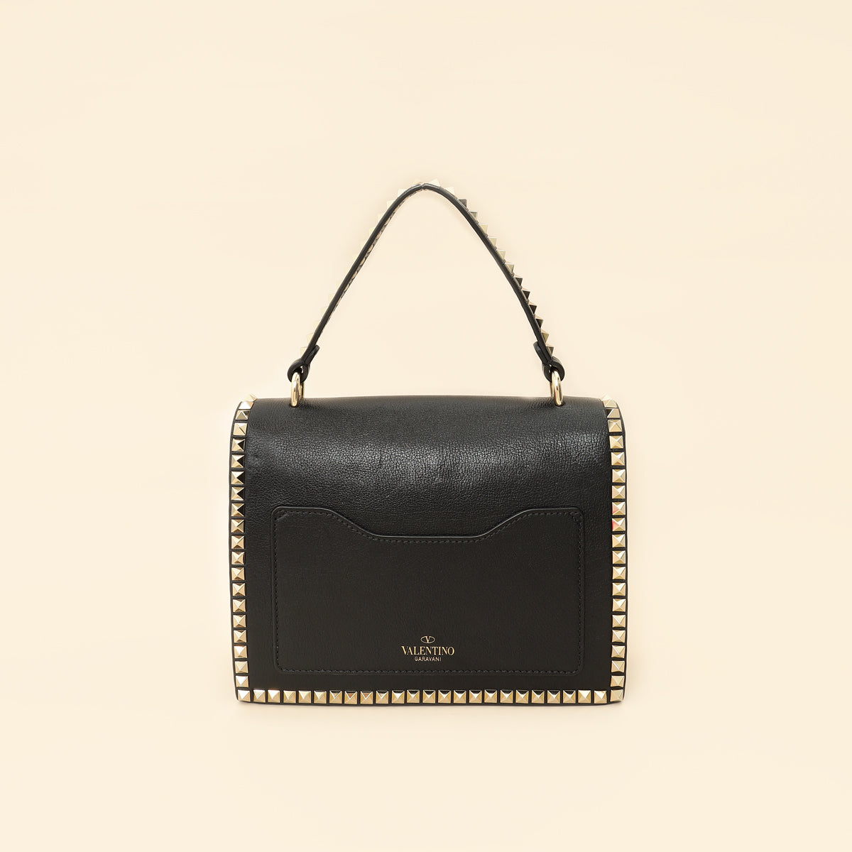 Valentino Black Rockstud No Limit Top Handle Bag-Valentino-THE CLOSET