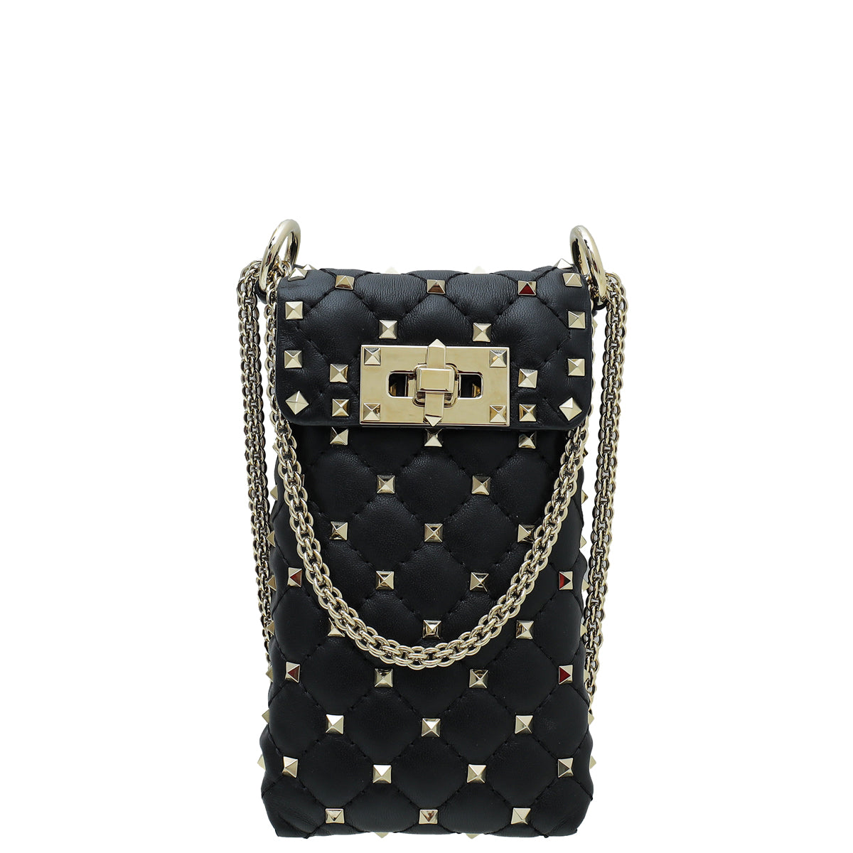 Valentino Rockstud Spike Chain Phone Pouch Bag