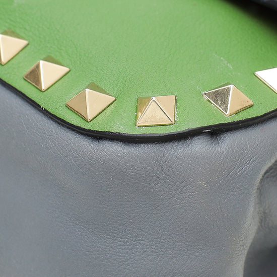 Valentino Multicolor Colorblock Rockstud Crossbody Bag