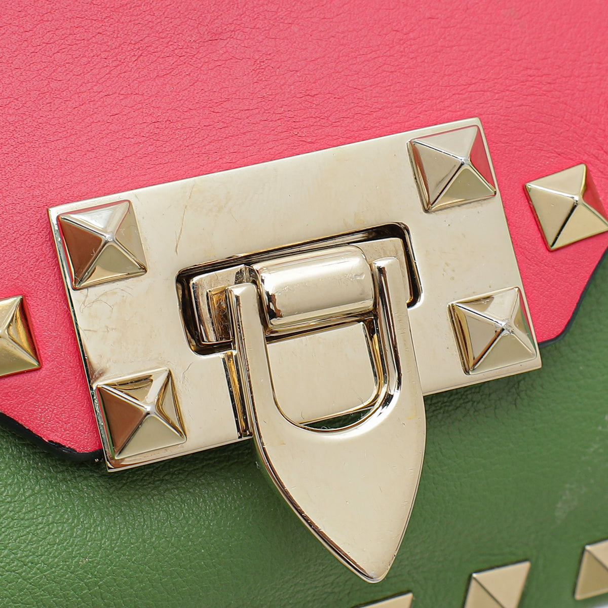 Valentino Multicolor Colorblock Rockstud Crossbody Bag