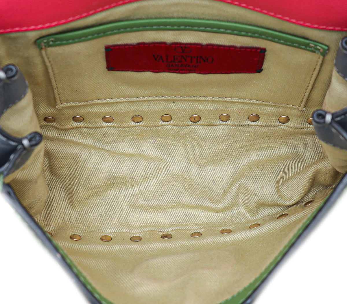 Valentino Multicolor Colorblock Rockstud Crossbody Bag