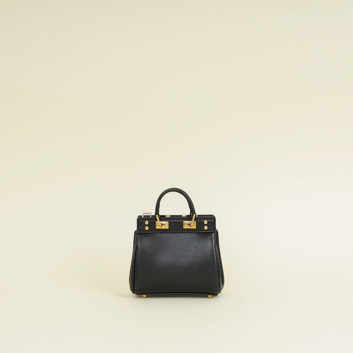 Valentino Black Micro Rockstud Alcove Bag