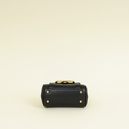 Valentino Black Micro Rockstud Alcove Bag
