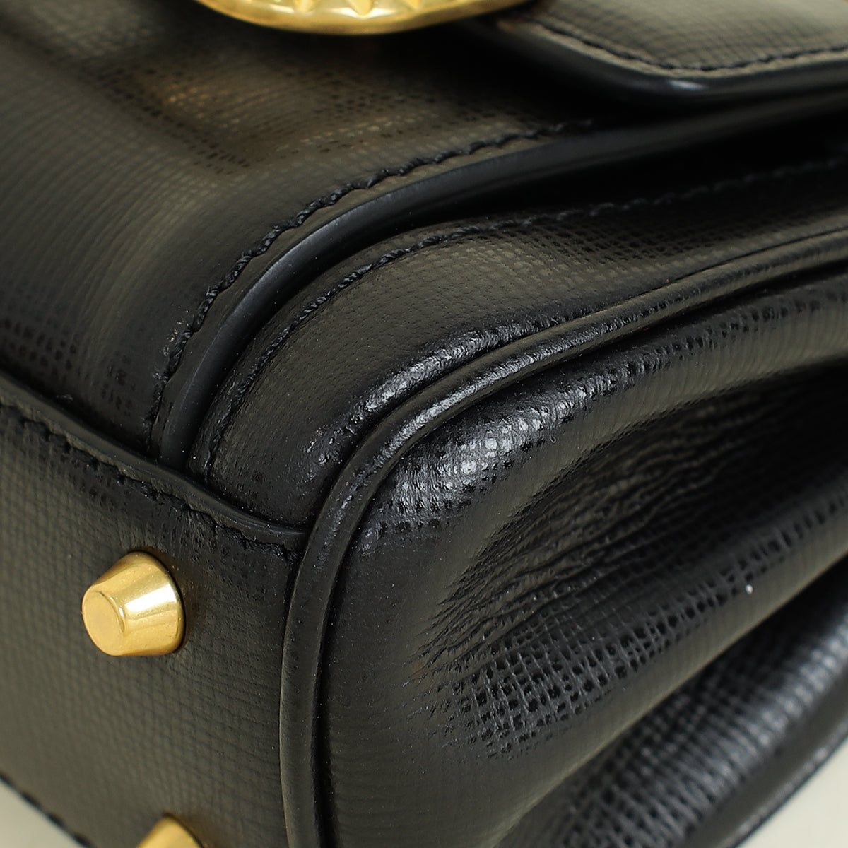 Valentino Black Micro Rockstud Alcove Bag