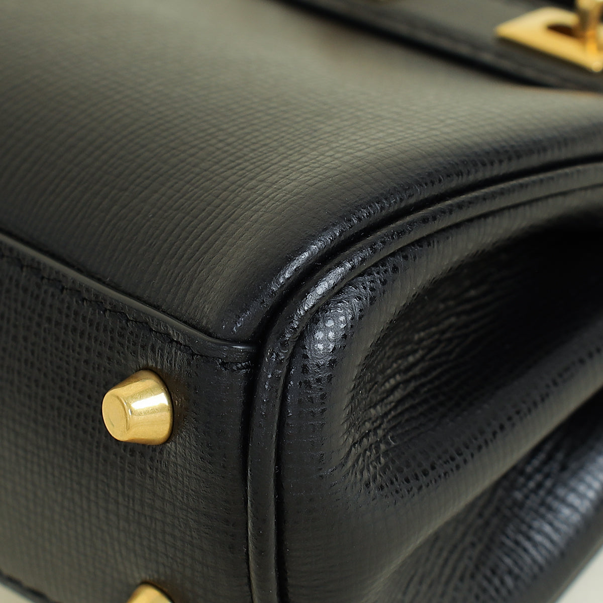 Valentino Black Micro Rockstud Alcove Bag