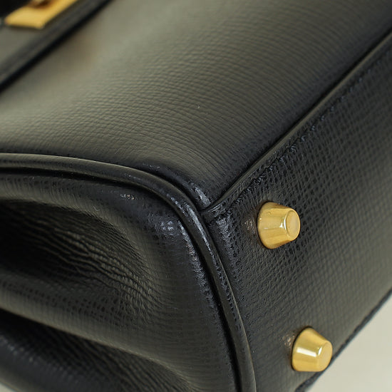 Valentino Black Micro Rockstud Alcove Bag