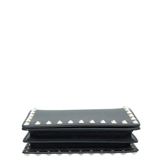 Valentino Black Rockstud Chain Pouch