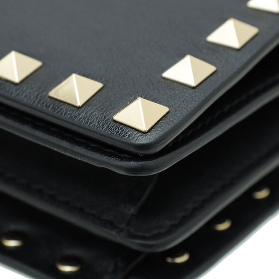 Valentino Black Rockstud Chain Pouch