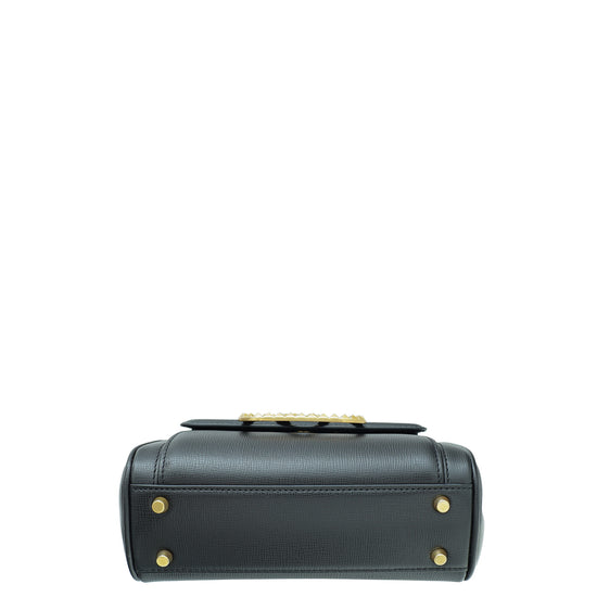 Valentino Black Mini Rockstud Alcove Top-Handle Bag