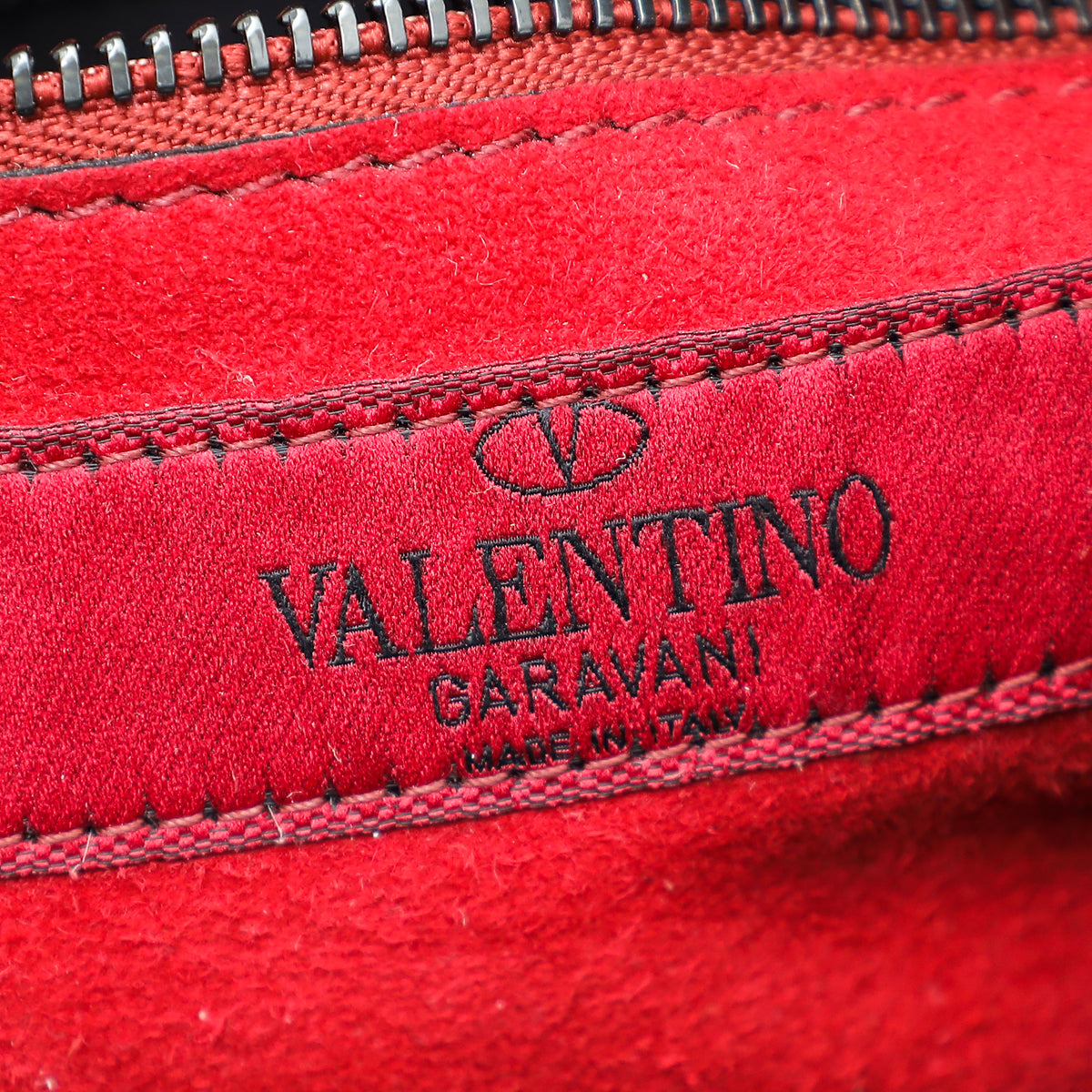 Valentino Black Aged Rockstud Spike Belt Bag