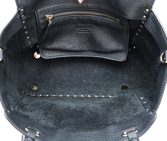 Valentino Black Rockstud Small Tote Medium Bag