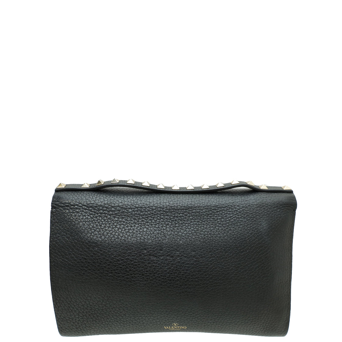 Valentino Black Rockstud Double Flap Crossbody Bag-Valentino-THE CLOSET