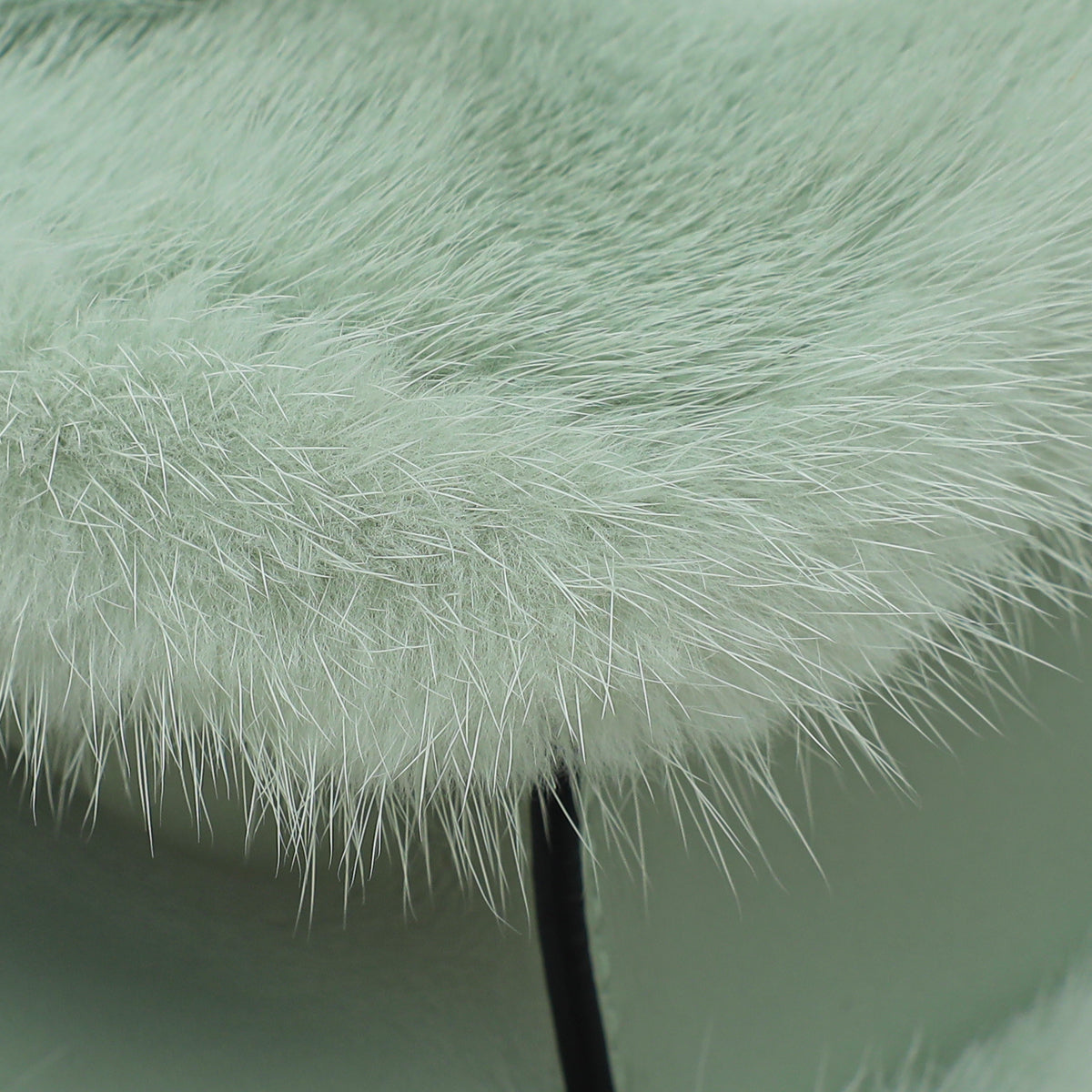 Valentino Mint Green Mink Fur Glamlock Small Bag