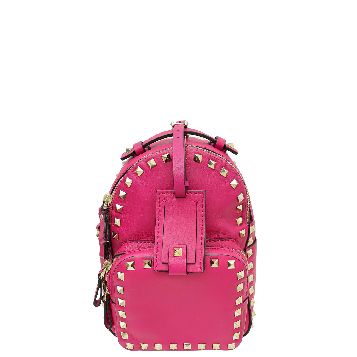 Valentino Dark Fuschia Rockstud Mini Backpack Bag-Valentino-THE CLOSET