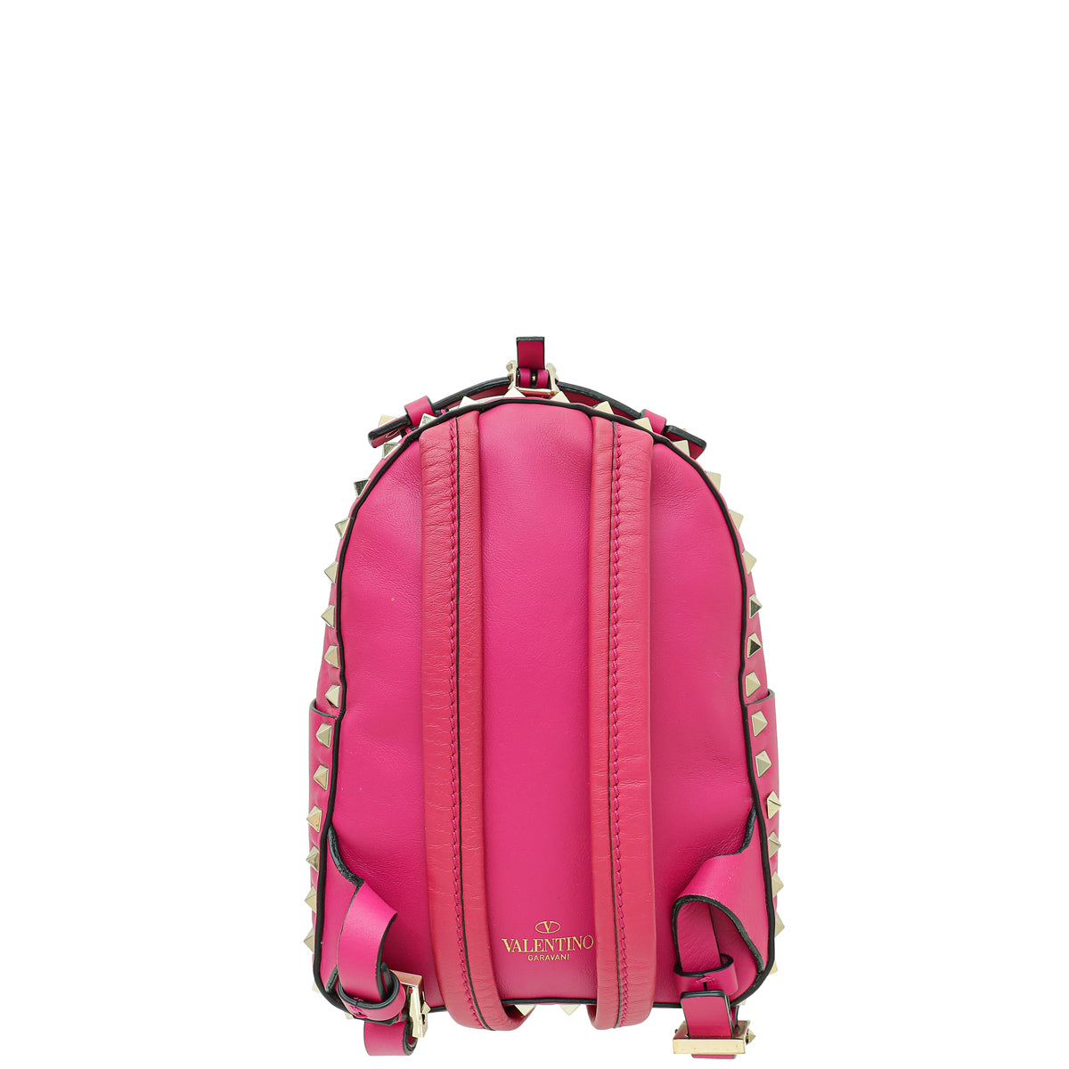 Valentino Dark Fuschia Rockstud Mini Backpack Bag-Valentino-THE CLOSET