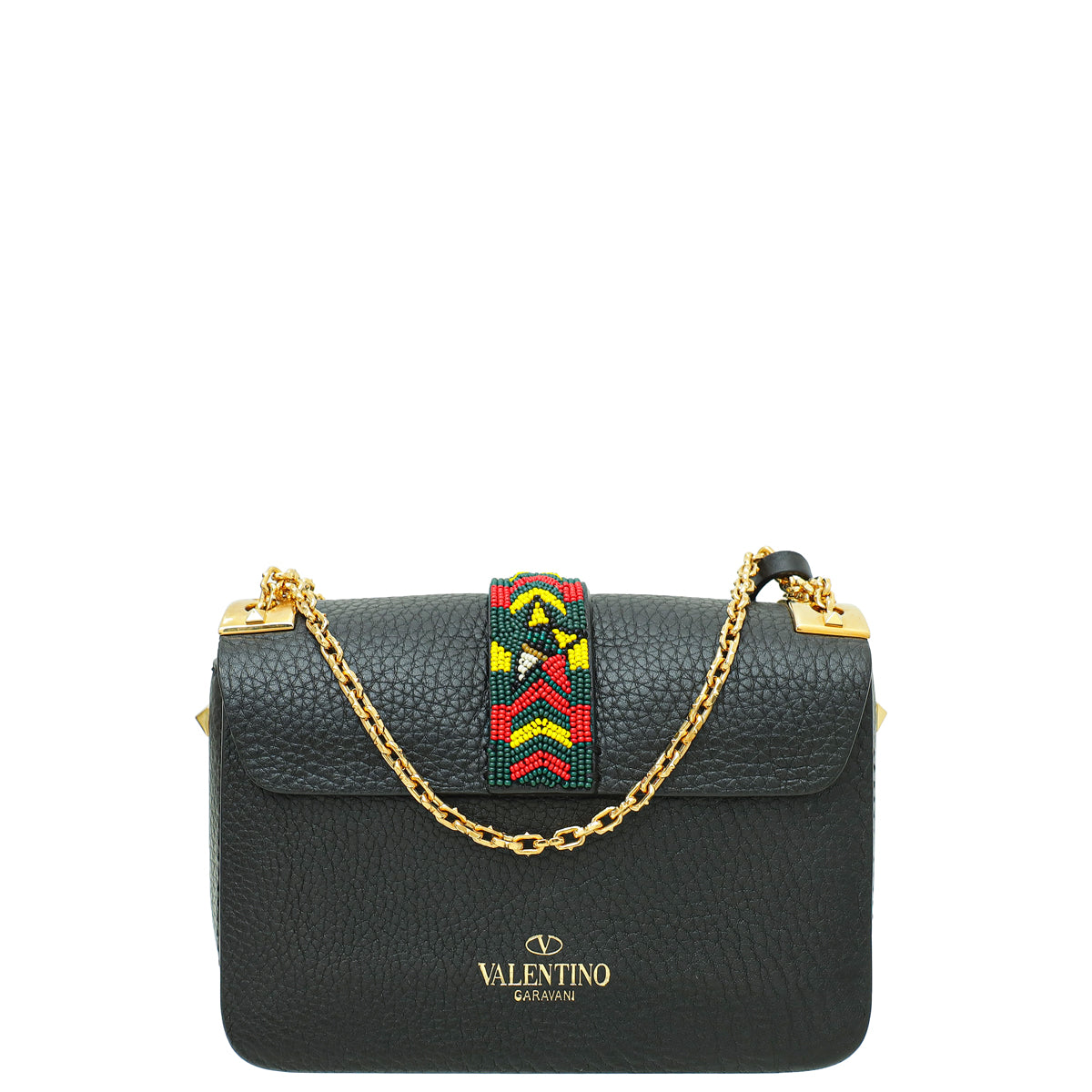 Valentino Black B-Rockstud Beaded Micro Shoulder Bag-Valentino-THE CLOSET