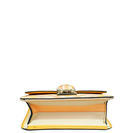 Valentino Apricot Multicolor Native Couture Rockstud Glam Lock Mini Bag