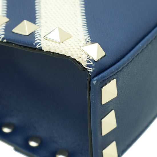 Valentino Tricolor Rockstud Chevron Print Flap Shoulder Bag