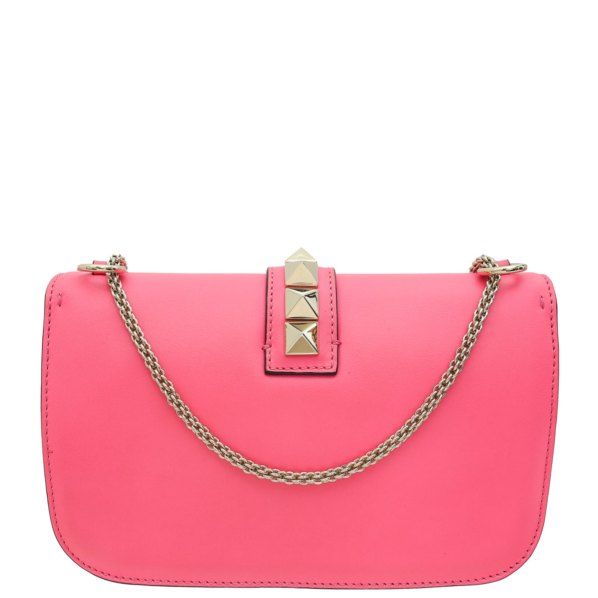 Valentino Hot Pink Glam Lock Medium Flap Bag-Valentino-THE CLOSET