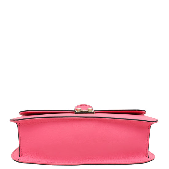 Load image into Gallery viewer, Valentino Hot Pink Glam Lock Medium Flap Bag
