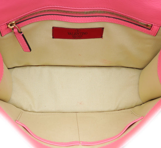 Load image into Gallery viewer, Valentino Hot Pink Glam Lock Medium Flap Bag
