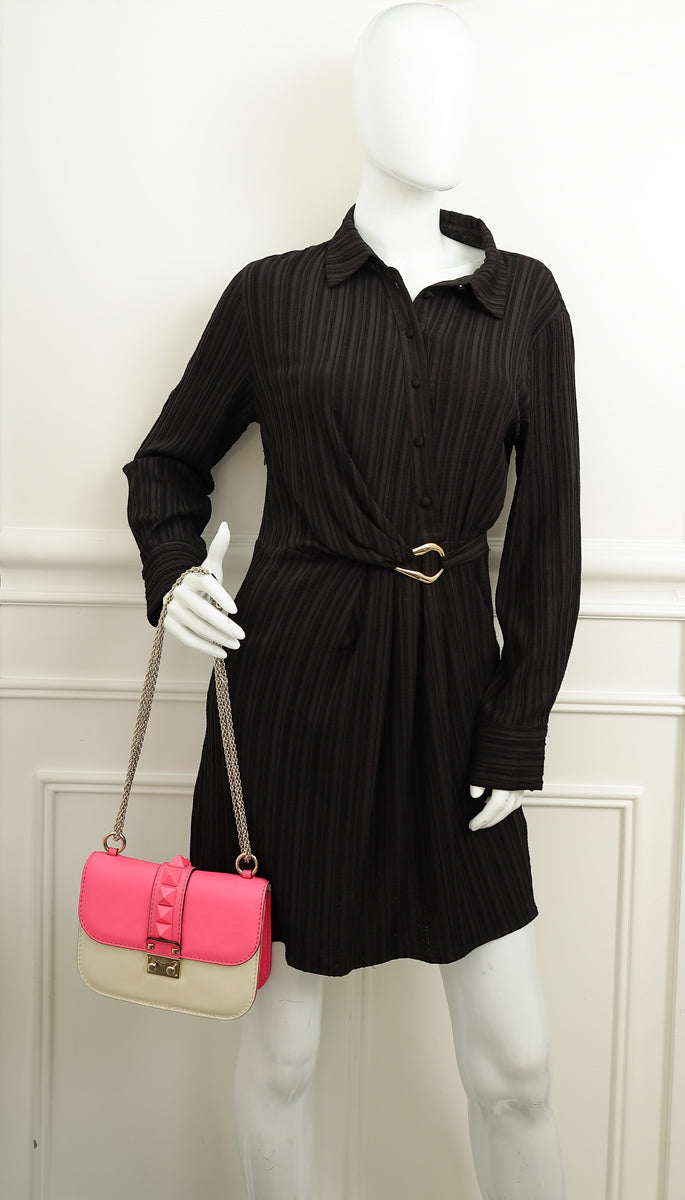 Valentino Bicolor Rockstud Glam Lock Chain Small Bag-Valentino-THE CLOSET