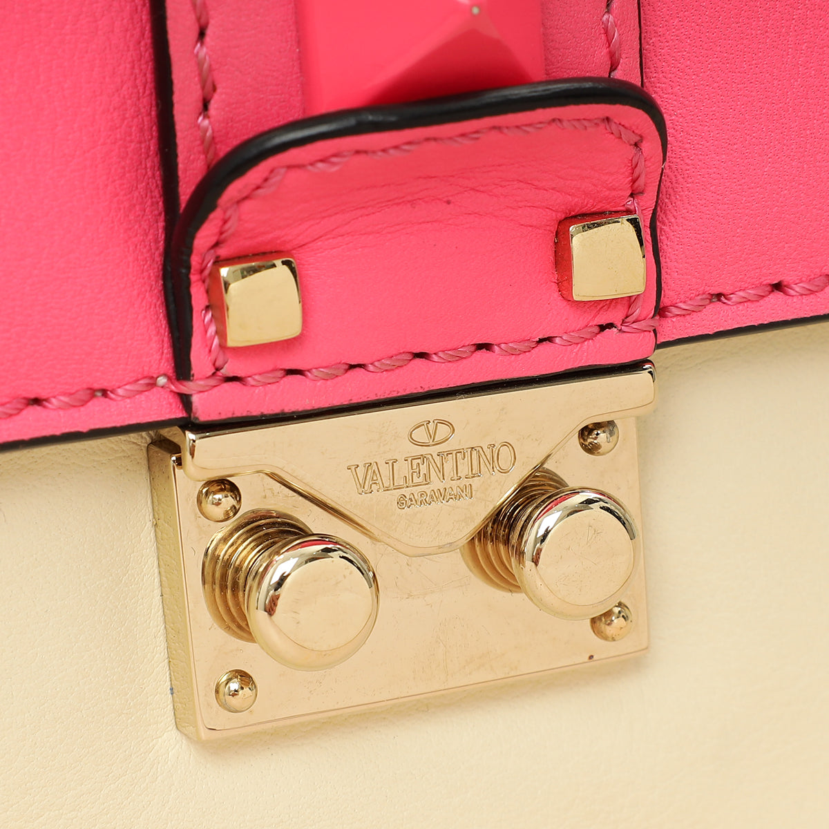 Valentino Bicolor Rockstud Glam Lock Chain Small Bag-Valentino-THE CLOSET