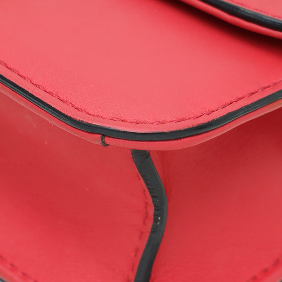 Valentino Red Glamlock Mini Chain Shoulder Bag