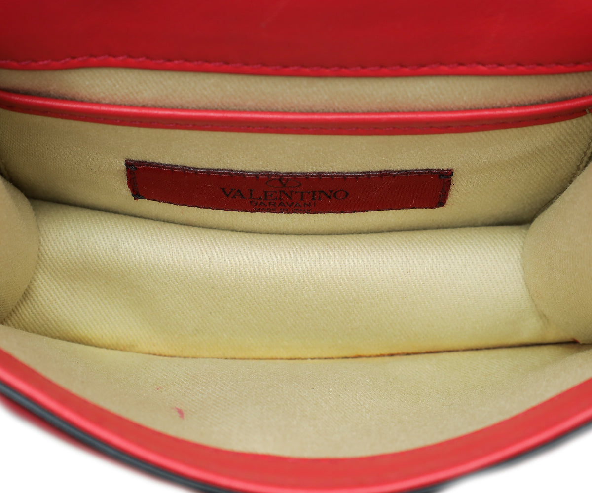 Valentino Garavani Mini 'Glam Lock' Red Shoulder Bag ○ Labellov ○ Buy and  Sell Authentic Luxury