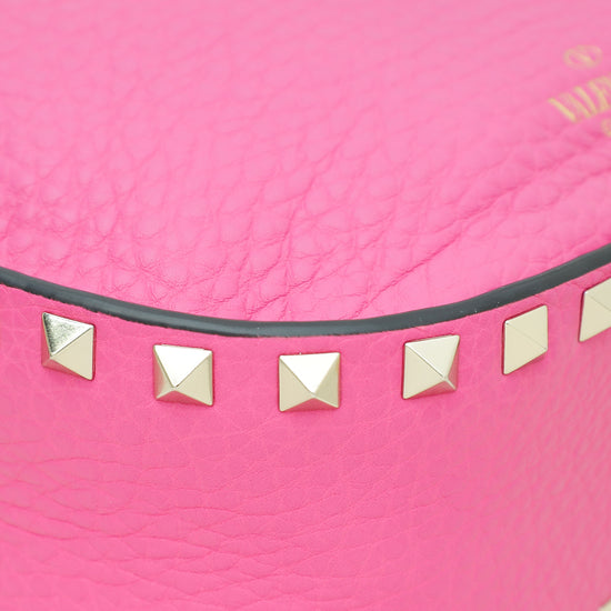 Valentino Fuchsia Rockstud Drawstring Crossbody Bag