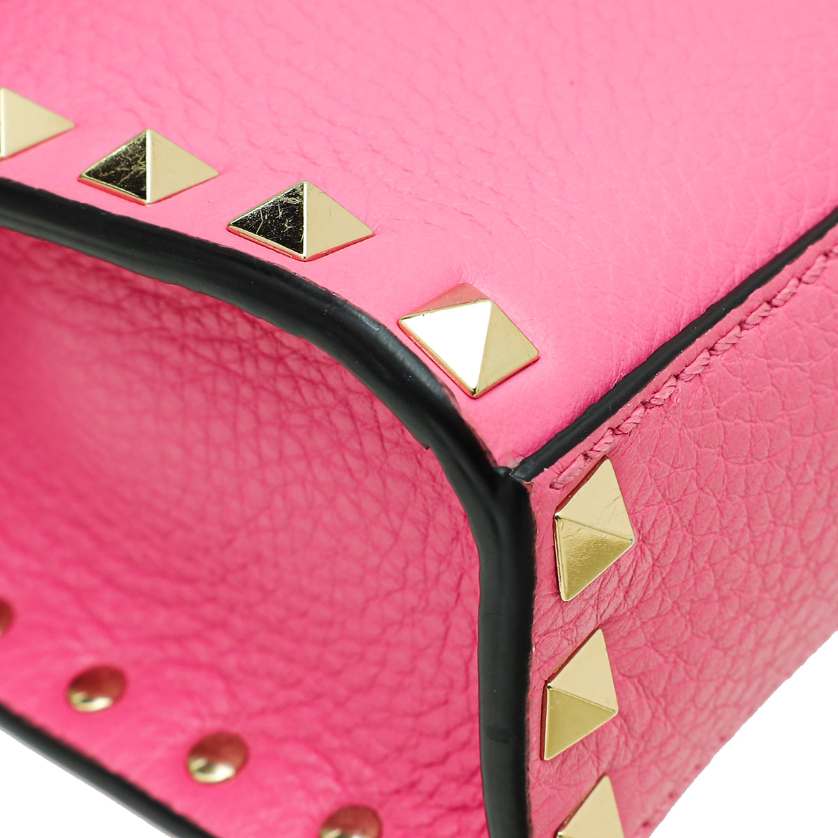 Valentino Pink Vitello Rockstud Crossbody Medium Bag