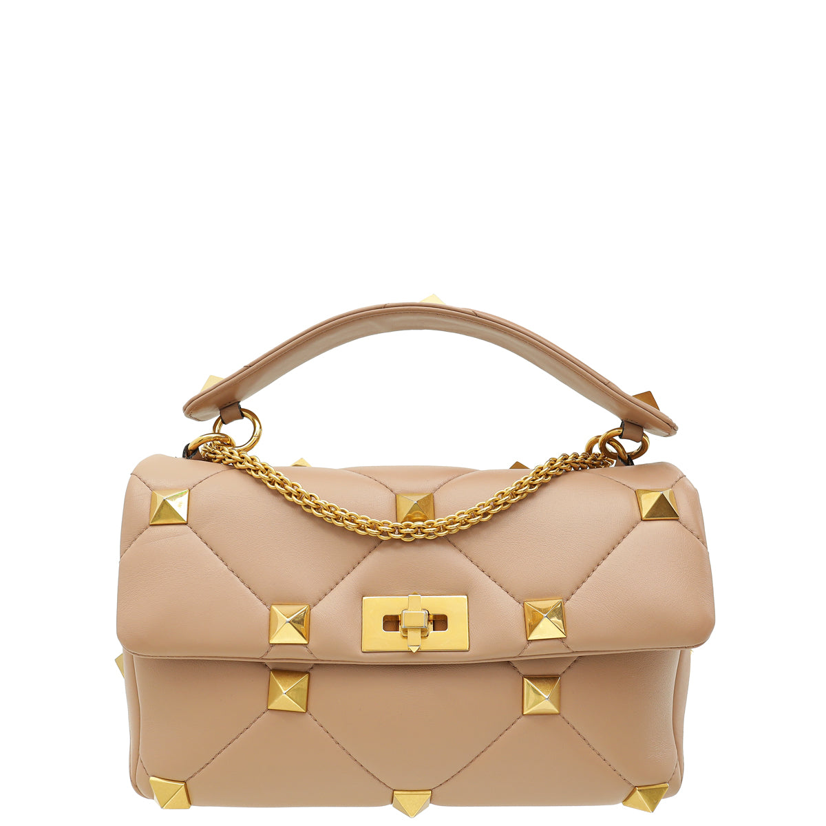 Valentino Rose Cannelle Roman Stud Large The Shoulder Bag-Valentino-THE CLOSET