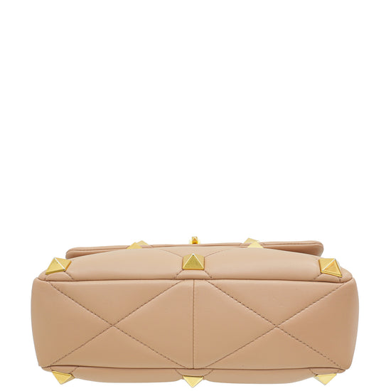 Load image into Gallery viewer, Valentino Rose Cannelle Roman Stud Large The Shoulder Bag

