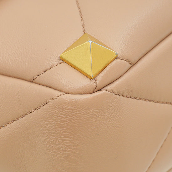 Load image into Gallery viewer, Valentino Rose Cannelle Roman Stud Large The Shoulder Bag

