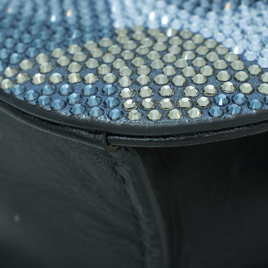 Valentino Bicolor Crystal Glam Lock Rockstud Small Shoulder Bag