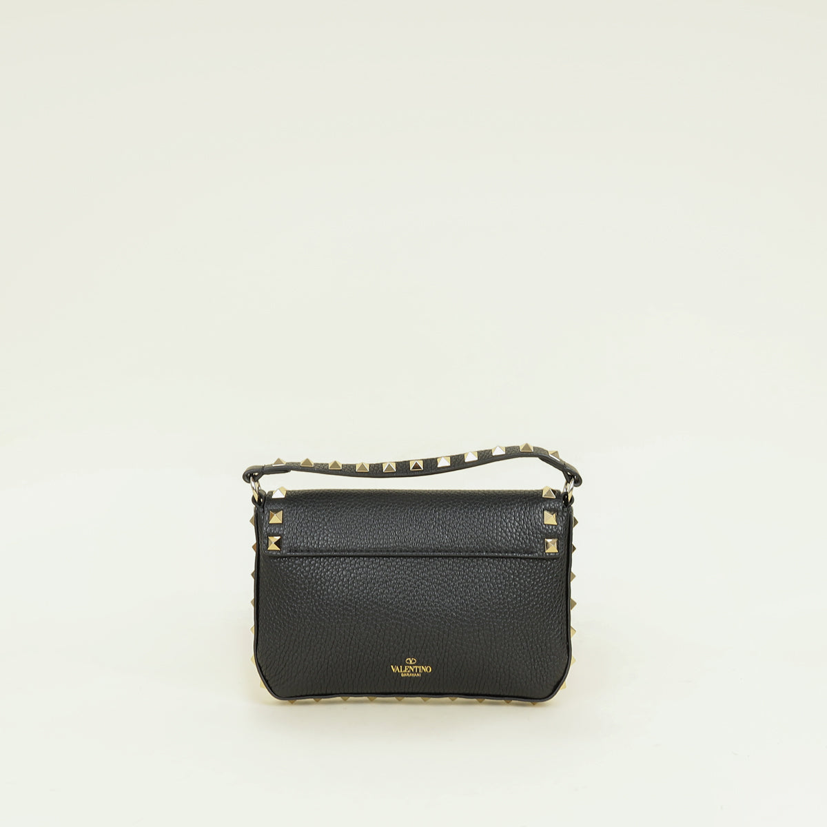 Valentino Black Rockstud Flap Crossbody Bag