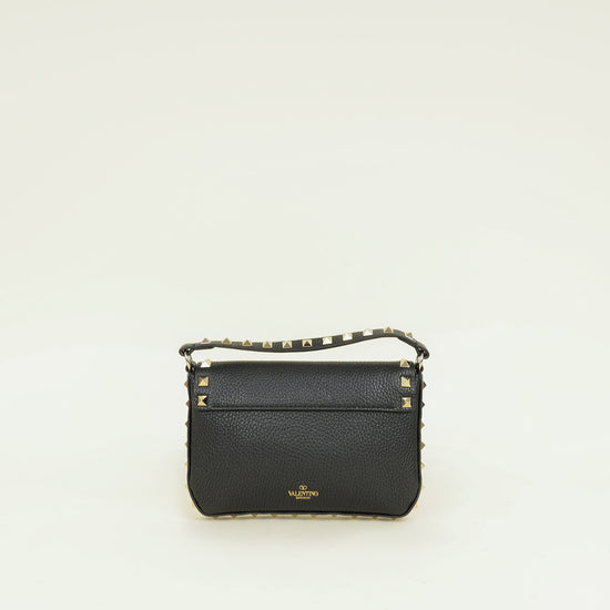 Valentino Black Rockstud Flap Crossbody Bag