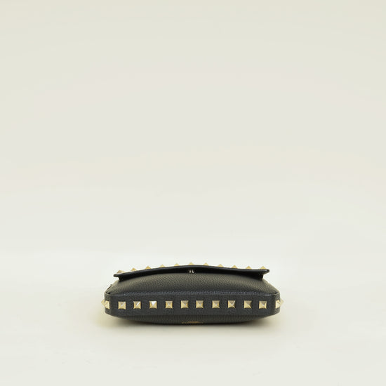 Valentino Black Rockstud Flap Crossbody Bag