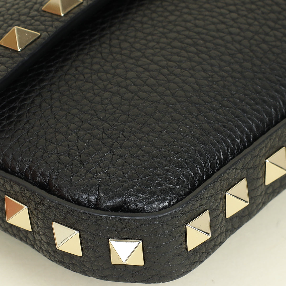 Valentino Black Rockstud Flap Crossbody Bag