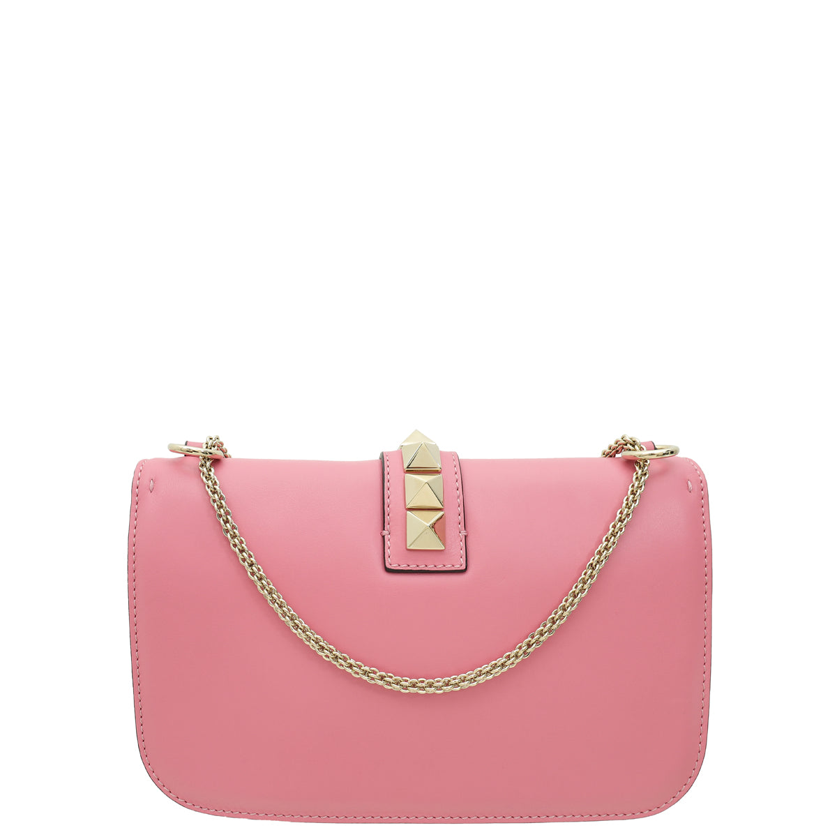 Valentino Pink Glam Lock Medium Shoulder Bag