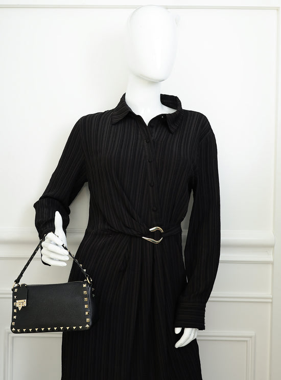 Valentino Black Rockstud Small Crossbody Bag