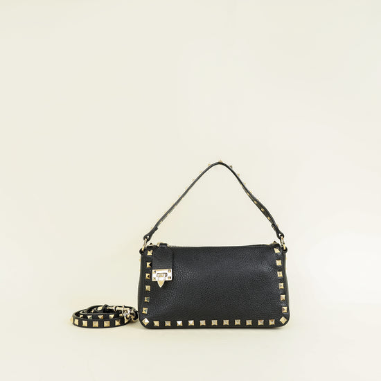 Valentino Black Rockstud Small Crossbody Bag