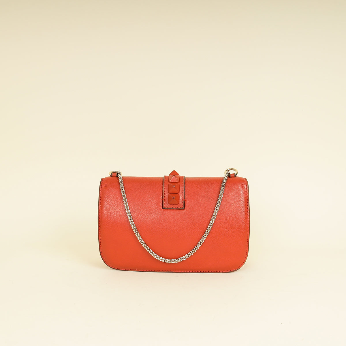 Valentino Rust Glam Lock Medium Shoulder Bag-Valentino-THE CLOSET