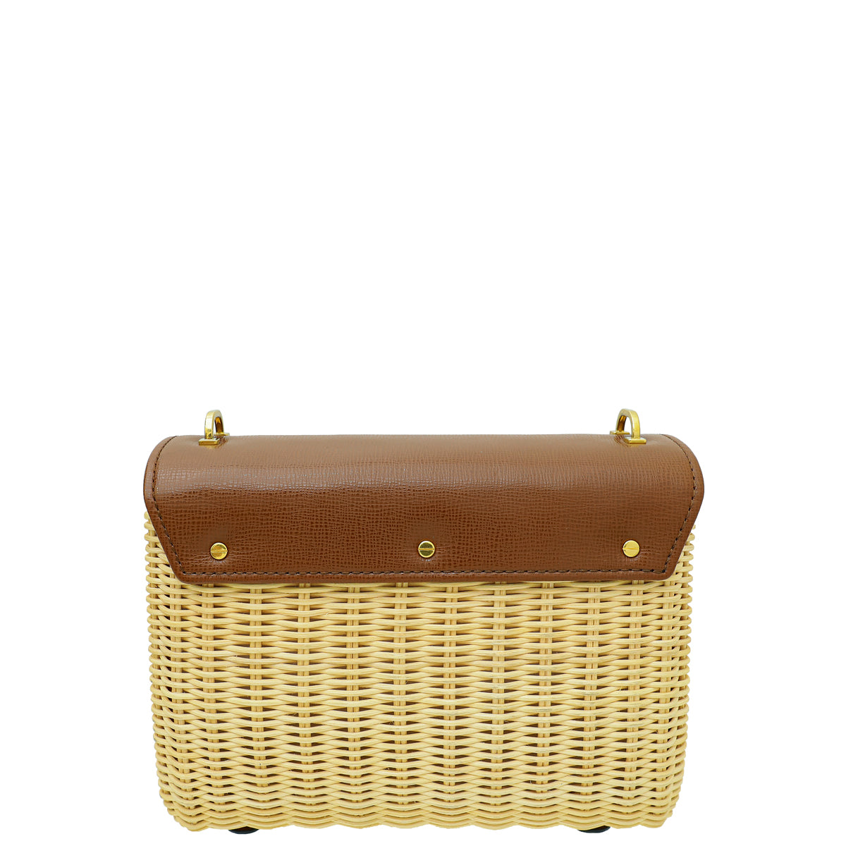 Valentino Bicolor Vlogo Embellished Trimmed Raffia Bag-Valentino-THE CLOSET