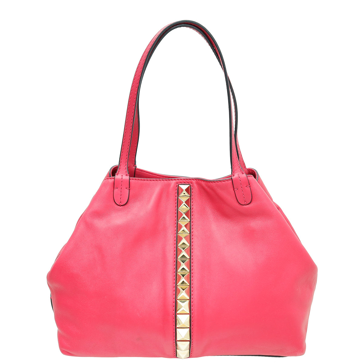 Valentino Fuchsia Rockstud Va Va Voom Tote Bag-Valentino-THE CLOSET