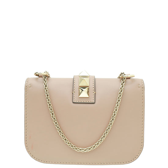 Valentino Poudre Rockstud Glam Lock Flap Small Bag