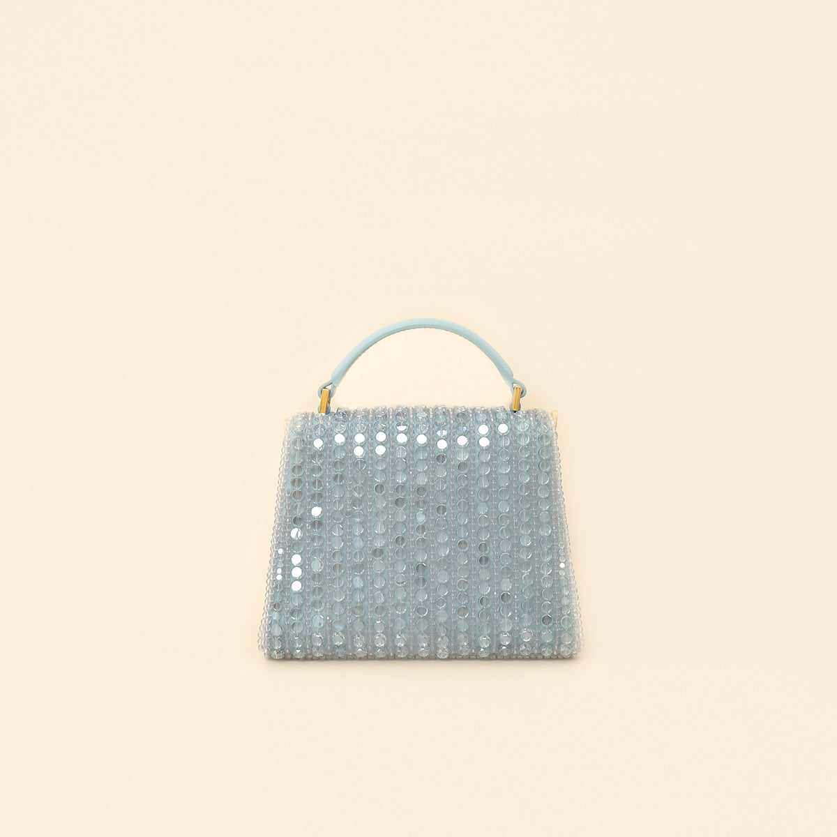 Valentino Baby Blue Beaded Jeweled Mini VSling Top Handle Bag-Valentino-THE CLOSET