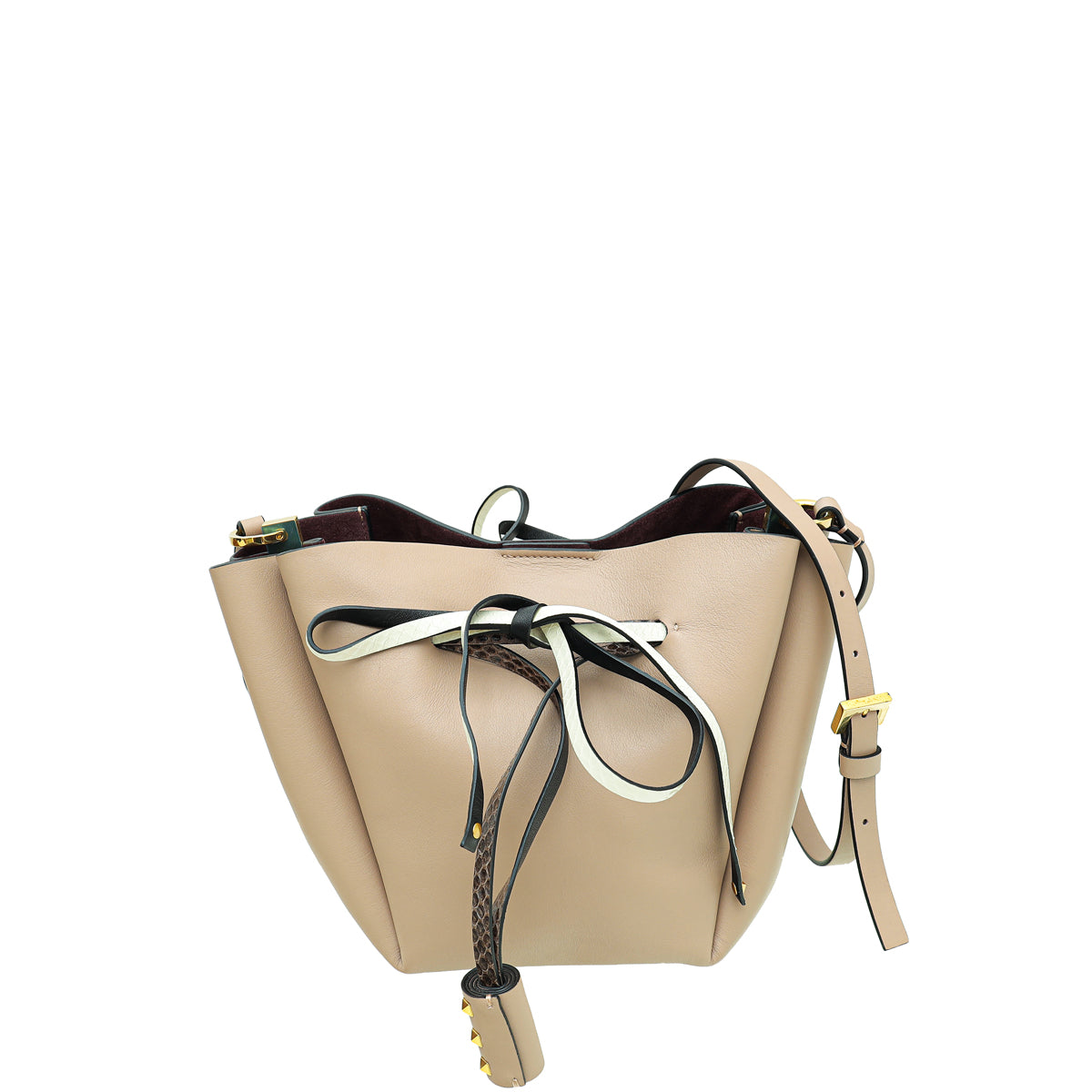 Valentino Poudre V Logo Bucket Medium Bag-Valentino-THE CLOSET