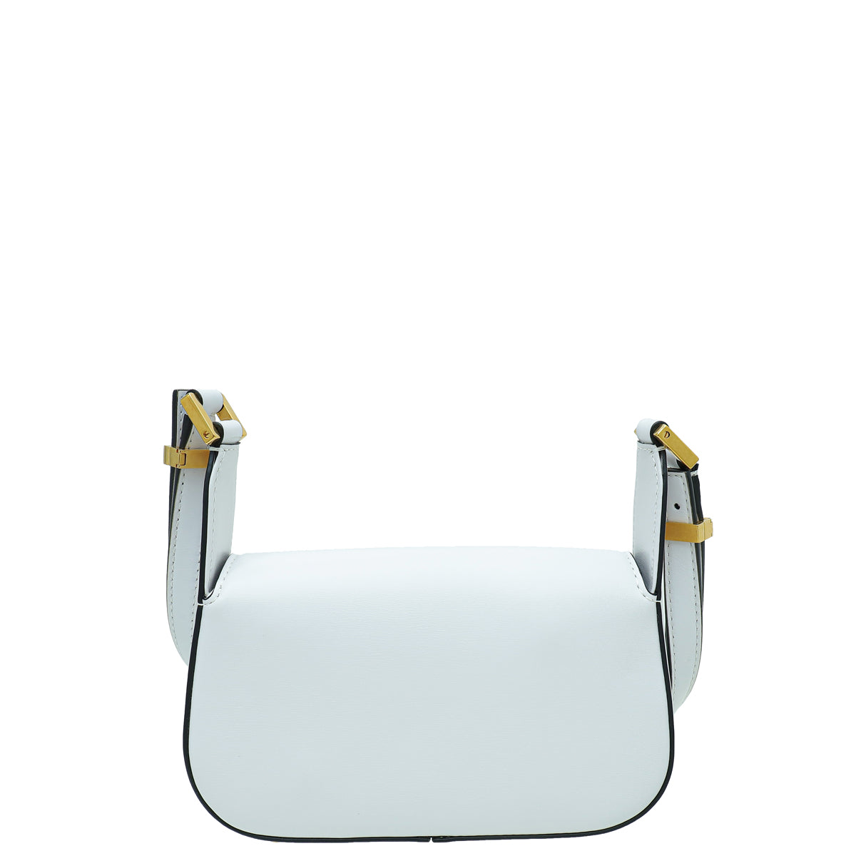 Valentino White Vlogo Chain Shoulder Bag-Valentino-THE CLOSET